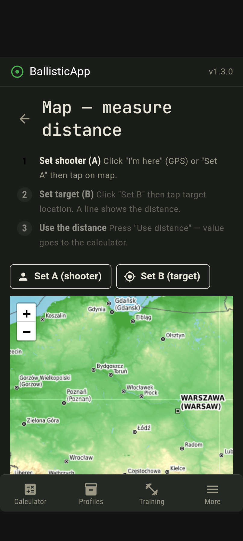 Map · distance measure