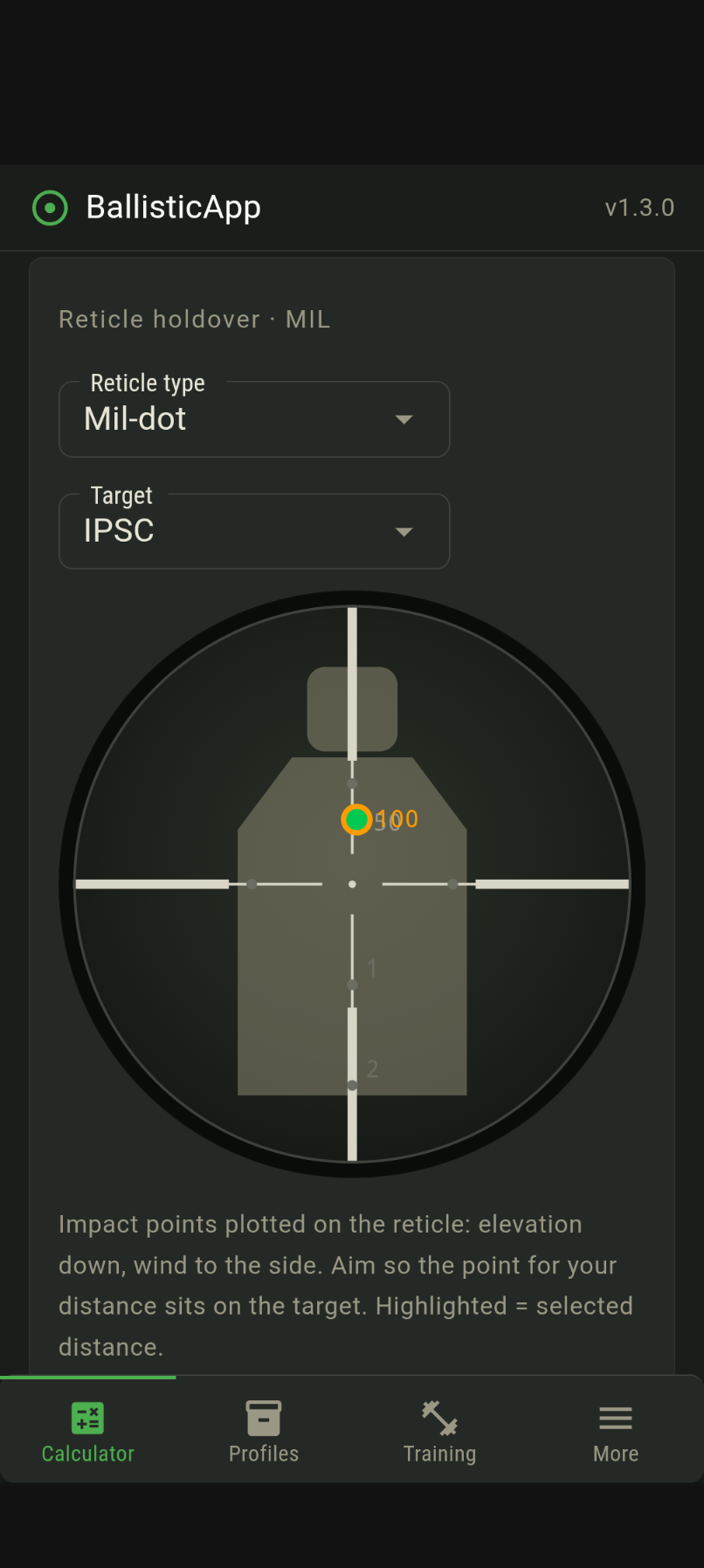 Reticle · IPSC